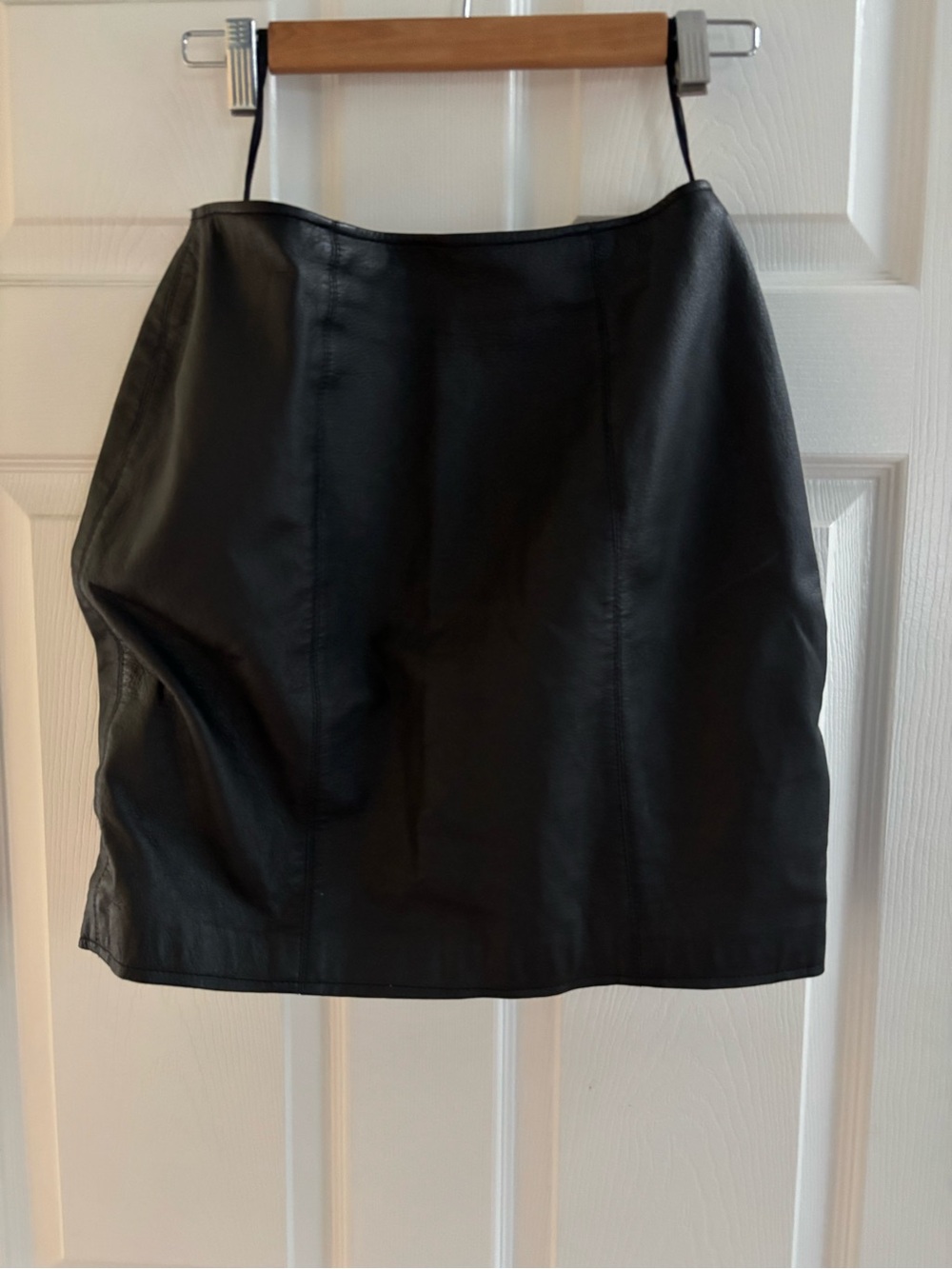 Vintage 90s Amanda Smith Genuine Leather Mini Skirt